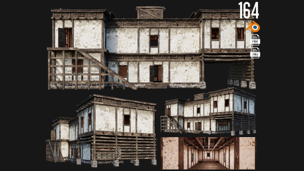 1 - 200 OLD MEDIEVAL HOUSES BUILDINGS PACK 4K GameReady