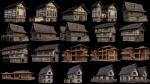 1 - 200 OLD MEDIEVAL HOUSES BUILDINGS PACK 4K GameReady