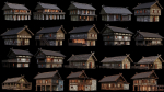 1 - 200 OLD MEDIEVAL HOUSES BUILDINGS PACK 4K GameReady