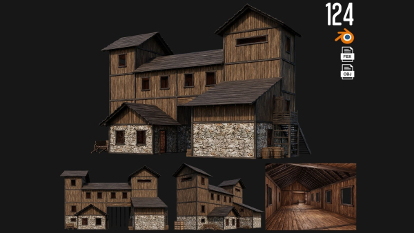 1 - 200 OLD MEDIEVAL HOUSES BUILDINGS PACK 4K GameReady