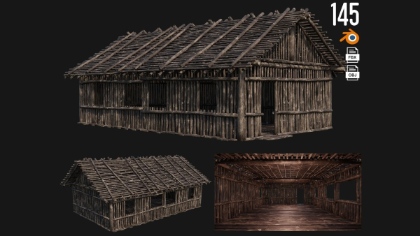 1 - 200 OLD MEDIEVAL HOUSES BUILDINGS PACK 4K GameReady