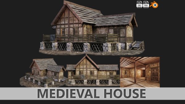 1 - 200 OLD MEDIEVAL HOUSES BUILDINGS PACK 4K GameReady