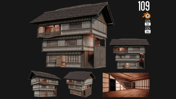 1 - 200 OLD MEDIEVAL HOUSES BUILDINGS PACK 4K GameReady