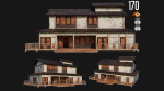 1 - 200 OLD MEDIEVAL HOUSES BUILDINGS PACK 4K GameReady
