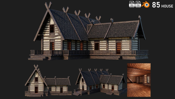 1 - 200 OLD MEDIEVAL HOUSES BUILDINGS PACK 4K GameReady