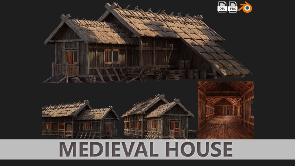1 - 200 OLD MEDIEVAL HOUSES BUILDINGS PACK 4K GameReady