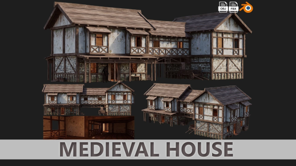 1 - 200 OLD MEDIEVAL HOUSES BUILDINGS PACK 4K GameReady