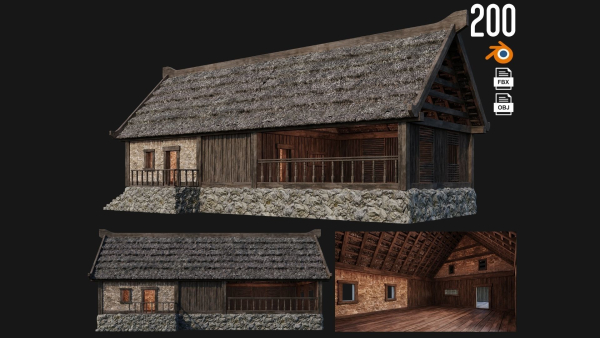 1 - 200 OLD MEDIEVAL HOUSES BUILDINGS PACK 4K GameReady