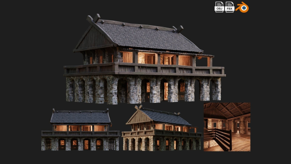 1 - 200 OLD MEDIEVAL HOUSES BUILDINGS PACK 4K GameReady