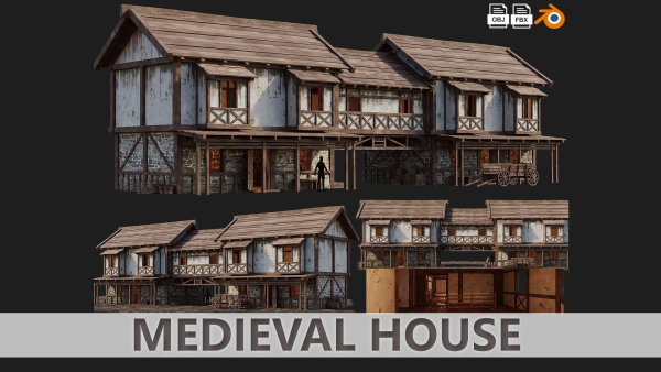 1 - 200 OLD MEDIEVAL HOUSES BUILDINGS PACK 4K GameReady