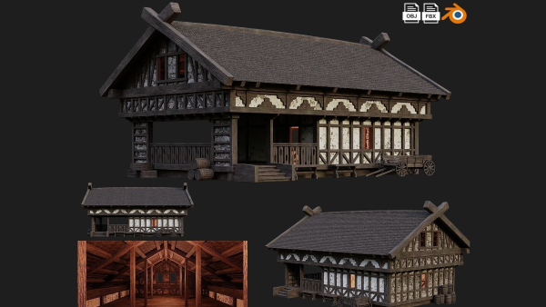 1 - 200 OLD MEDIEVAL HOUSES BUILDINGS PACK 4K GameReady