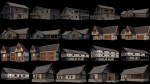 1 - 200 OLD MEDIEVAL HOUSES BUILDINGS PACK 4K GameReady
