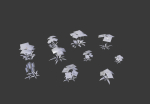 10 low poly flowers pack 2