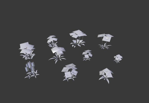 10 low poly flowers pack 2