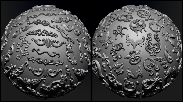 160 Ornament Brushes 4K Alphas and 3D Models- VOL 03