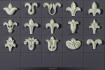 160 Ornament Brushes 4K Alphas and 3D Models- VOL 03