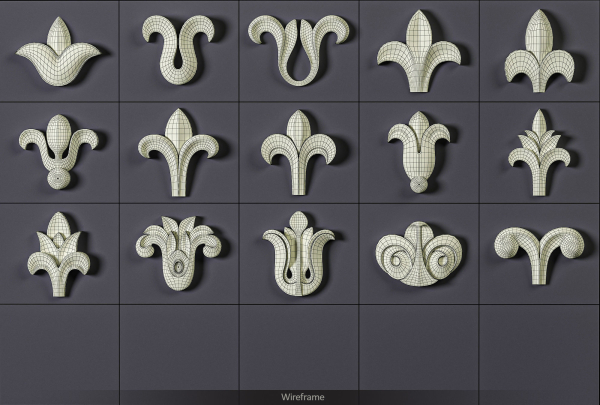 160 Ornament Brushes 4K Alphas and 3D Models- VOL 03