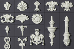 160 Ornament Brushes 4K Alphas and 3D Models- VOL 03