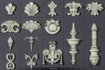 160 Ornament Brushes 4K Alphas and 3D Models- VOL 03