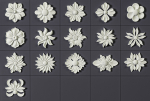 160 Ornament Brushes 4K Alphas and 3D Models- VOL 03