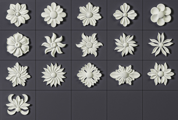 160 Ornament Brushes 4K Alphas and 3D Models- VOL 03