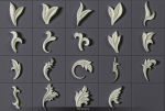160 Ornament Brushes 4K Alphas and 3D Models- VOL 03