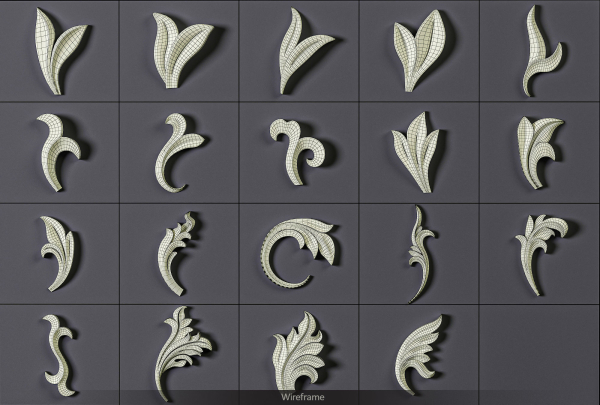 160 Ornament Brushes 4K Alphas and 3D Models- VOL 03