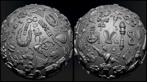 160 Ornament Brushes 4K Alphas and 3D Models- VOL 03