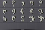 160 Ornament Brushes 4K Alphas and 3D Models- VOL 03