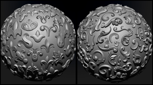 160 Ornament Brushes 4K Alphas and 3D Models- VOL 03
