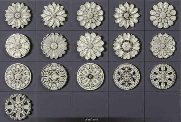160 Ornament Brushes 4K Alphas and 3D Models- VOL 03