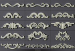 160 Ornament Brushes 4K Alphas and 3D Models- VOL 03