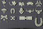 160 Ornament Brushes 4K Alphas and 3D Models- VOL 03