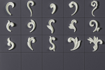 160 Ornament Brushes 4K Alphas and 3D Models- VOL 03