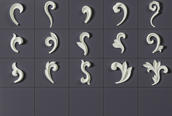 160 Ornament Brushes 4K Alphas and 3D Models- VOL 03