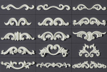 160 Ornament Brushes 4K Alphas and 3D Models- VOL 03