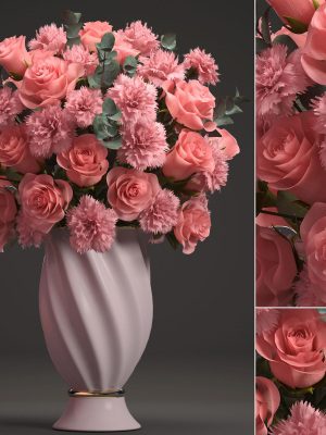 Bouquet of pink roses