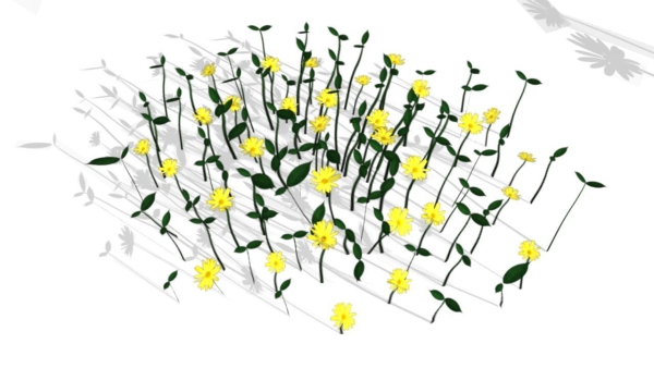 18 Ultra Low poly flowers and plants