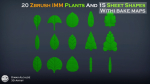 20 IMM PLANT Curve ZBrushes and 15 SHEETS geometry and Maps