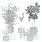 20 Photorealistic Flowers for Interiors - set 204 209 213 214