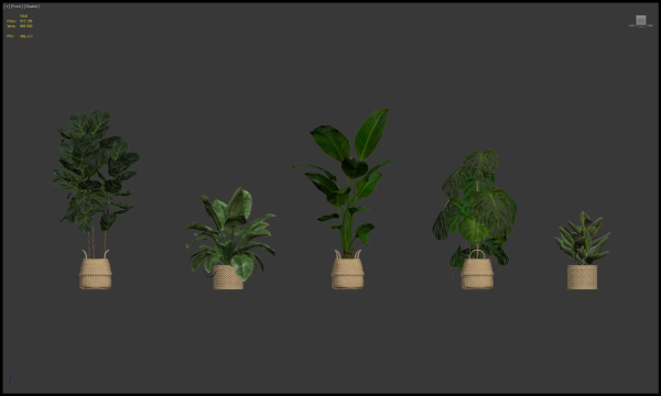 20 Photorealistic Flowers for Interiors - set 204 209 213 214