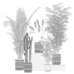 20 Photorealistic Flowers for Interiors - set 205 207 209 211