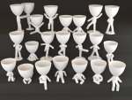 20 Pot plant with little person style 3D printable models