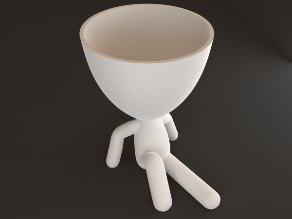 20 Pot plant with little person style 3D printable models
