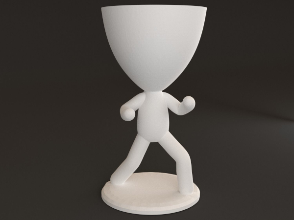 20 Pot plant with little person style 3D printable models