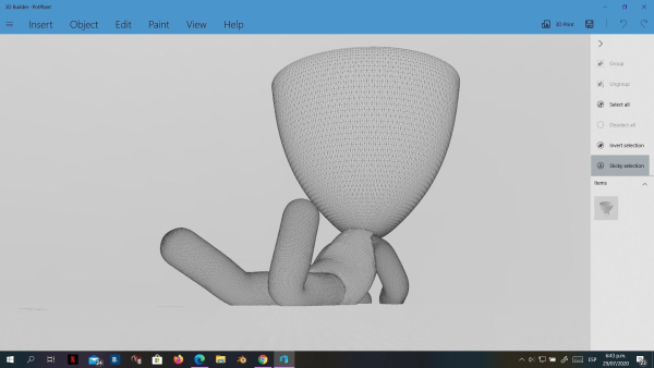 20 Pot plant with little person style 3D printable models