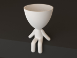 20 Pot plant with little person style 3D printable models
