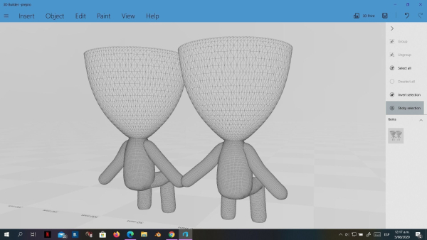 20 Pot plant with little person style 3D printable models