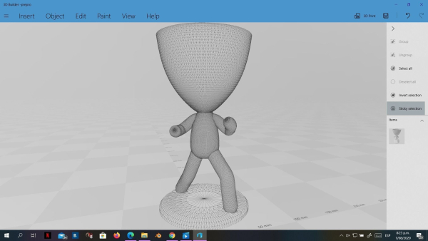 20 Pot plant with little person style 3D printable models