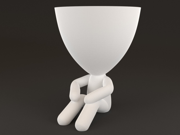 20 Pot plant with little person style 3D printable models